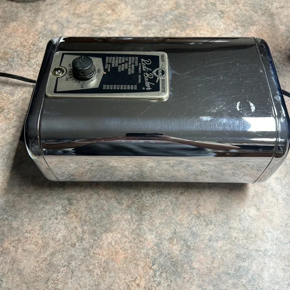 Vintage Knapp Monarch Redi-Baker Chrome Cooker Baking Countertop Oven Tested